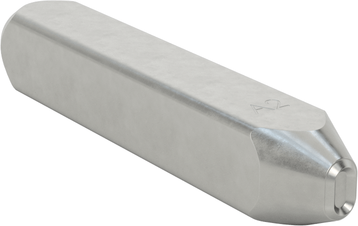 Denetim Sembolü Çelik Damga, Sembol A2 (Oval), 5/16" Karakter Yüksekliği