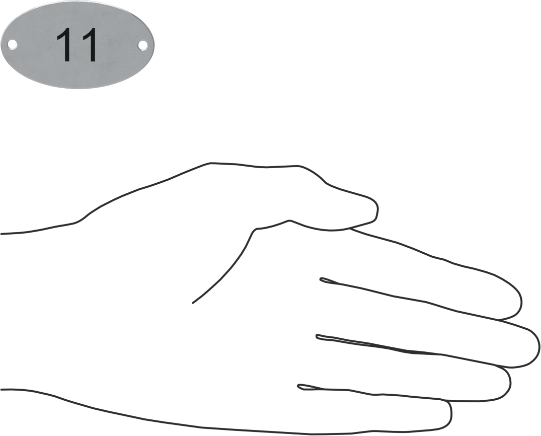 Numaralı Plaka, Alüminyum, 1-3/16“ Yükseklik x 2-1/16” Genişlik