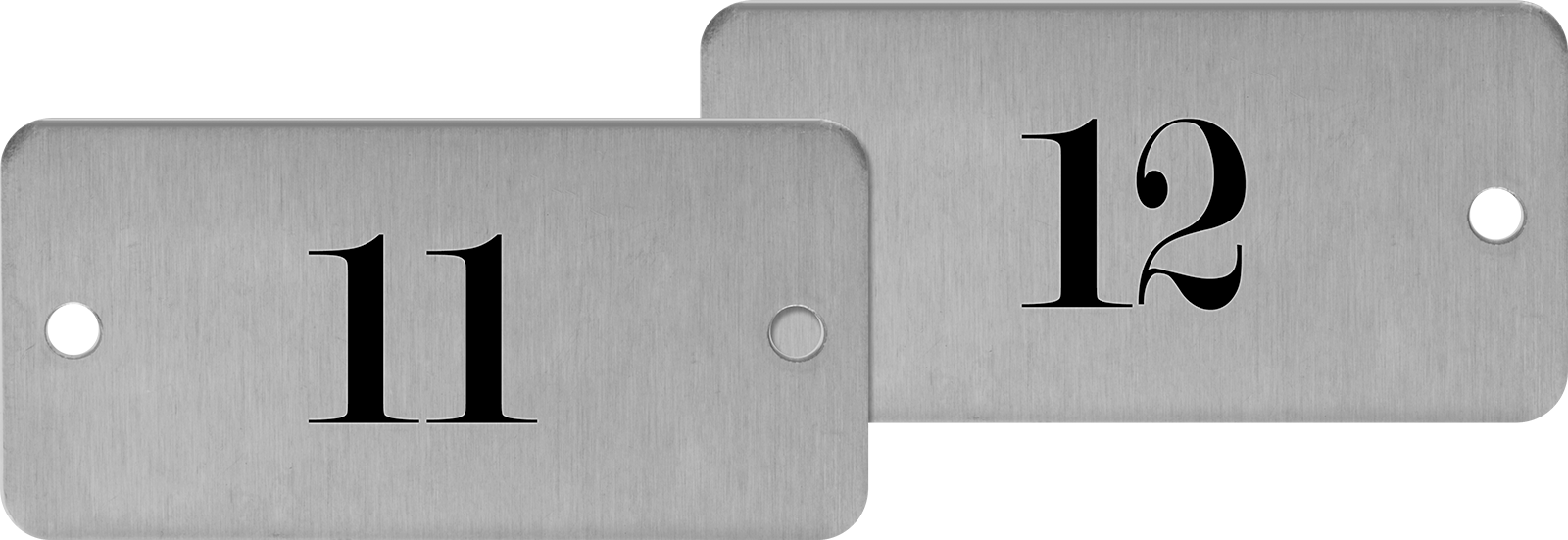 Numaralı Plaka, Eloksallı Alüminyum, 5/8“ Yükseklik x 2-1/2” Genişlik