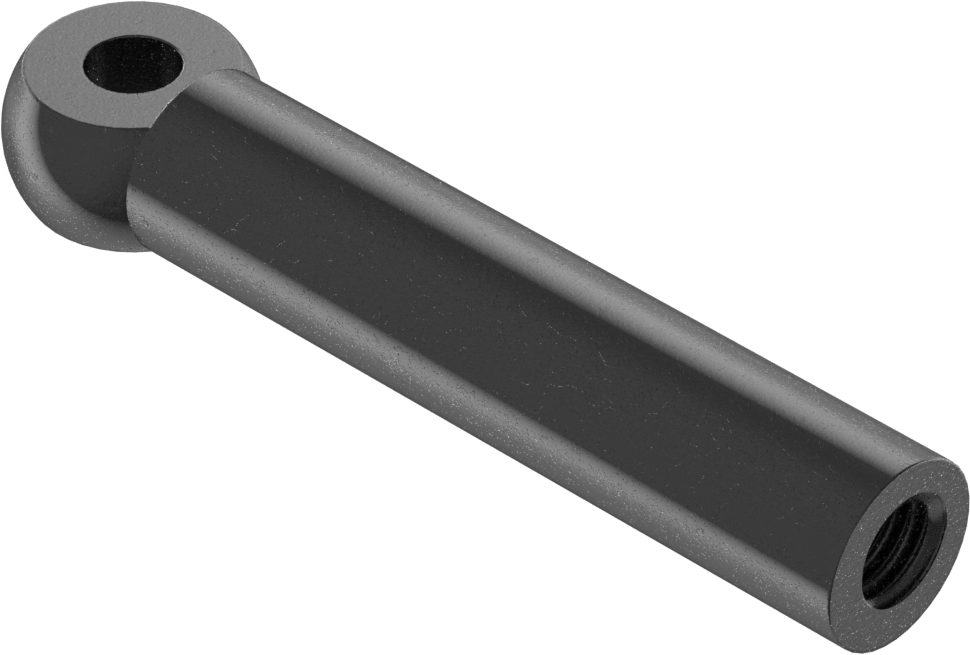İçten Dişli Çubuk Ucu Cıvatası, Kısmi 1/2"-13 Dişli, 3-3/4" Uzun Şaft Merkezi