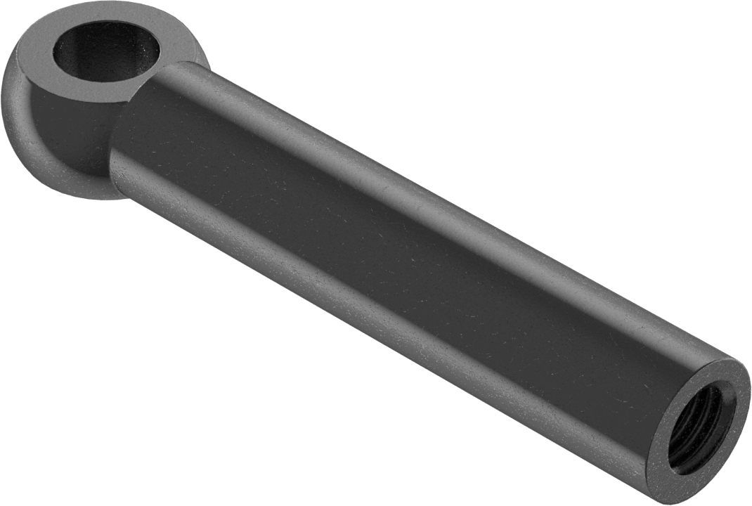 İçten Dişli Çubuk Ucu Cıvatası, Kısmi 5/8"-11 Dişli, 4-1/2" Uzunluklu Şaft Merkezi