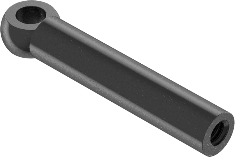 İçten Dişli Çubuk Ucu Cıvatası, Kısmi 1/4"-20 Dişli ile, 1/4" ID