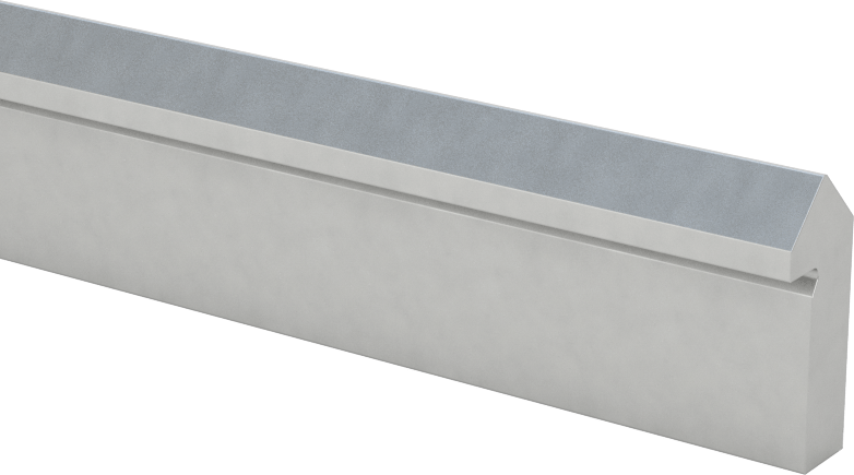 V-Oluklu Ray Makaraları için Köşebent Rayı, 420 Paslanmaz Çelik, 5/8“ Yükseklik x 1/4” Genişlik Toplam