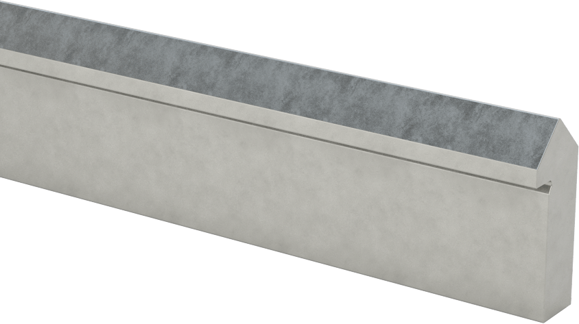 V-Oluklu Ray Makaraları için Köşebent Rayı, Çelik, Rockwell C53, 7/8“ Yükseklik x 11/32” Toplam Genişlik