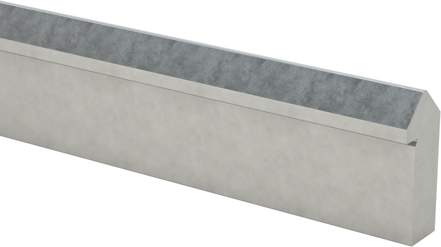 V-Oluklu Ray Makaraları için Köşebent Rayı, Çelik, 1-1/16“ Yükseklik x 7/16” Genişlik Toplam