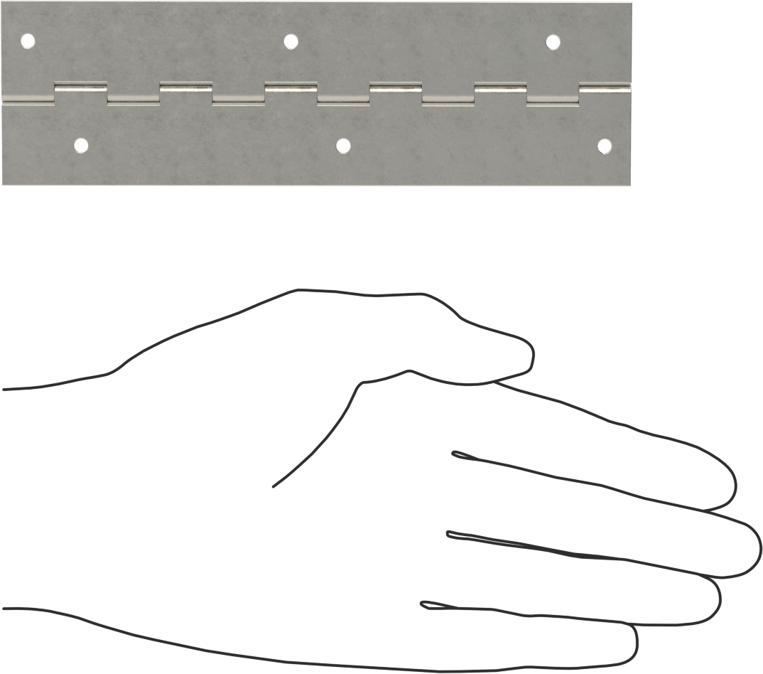 Delikli Yüzeye Montaj Menteşesi, Mat 304 Paslanmaz Çelik, Çıkarılabilir Pim, 6“ x 7/8” Kapı Kanadı