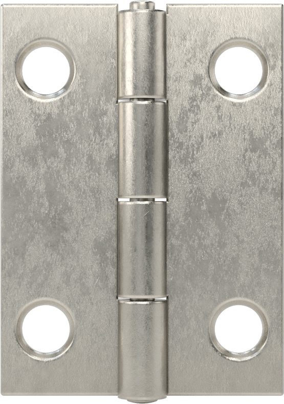 Delikli Yüzeye Montaj Menteşesi, Parlatılmış 304 Paslanmaz Çelik, Çıkarılamayan Pim, 2“ x 3/4” Kapı Kanadı
