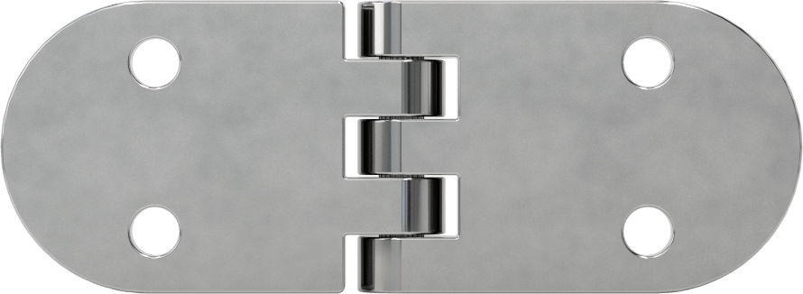 Delikli Yüzeye Montaj Menteşesi, 316 Paslanmaz Çelik, 1-3/16“ x 1-5/8” Kapı Kanadı