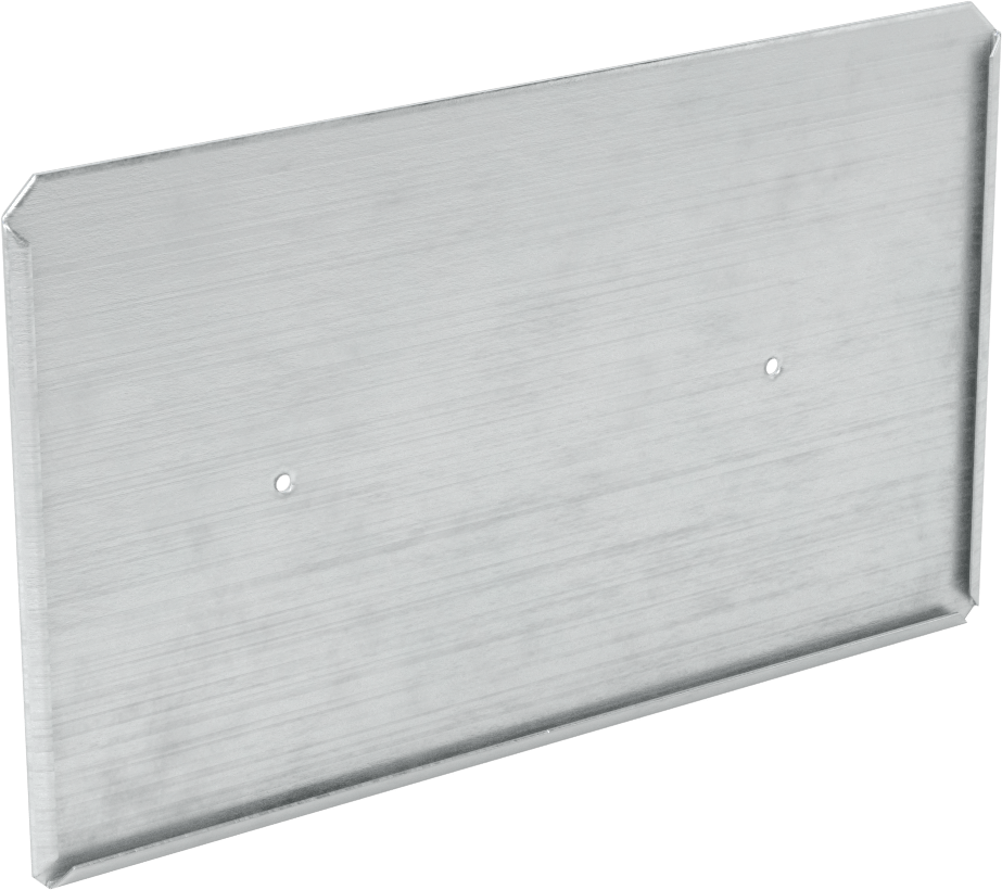 Gümüş Fırçalanmış Alüminyum Etiket Tutucu, Montaj Delikleri ile, Üst Ek Parça, 3“ Yükseklik x 5-1/16” Genişlik