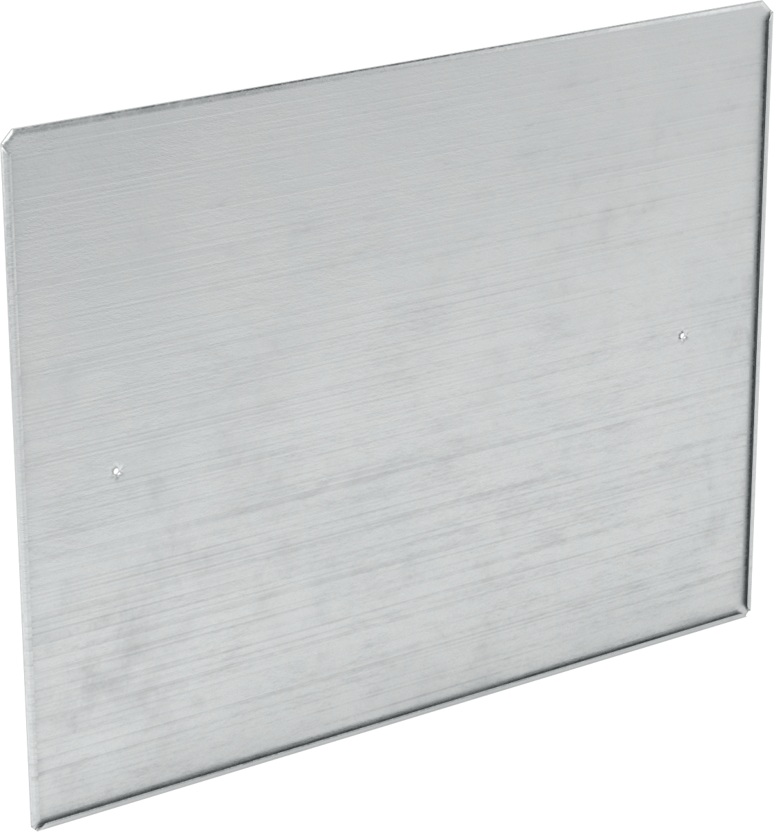 Gümüş Fırçalanmış Alüminyum Etiket Tutucu, Montaj Delikleri ile, Üst Ek Parça, 8-1/2“ Yükseklik x 11-1/16” Genişlik
