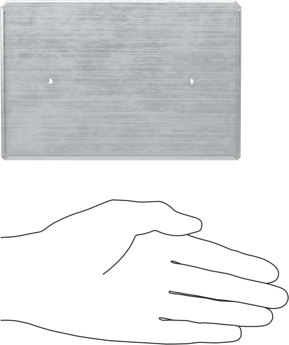 Gümüş Fırçalanmış Alüminyum Etiket Tutucu, Montaj Delikleri ile, Üst Ek Parça, 4“ Yükseklik x 6-1/16” Genişlik