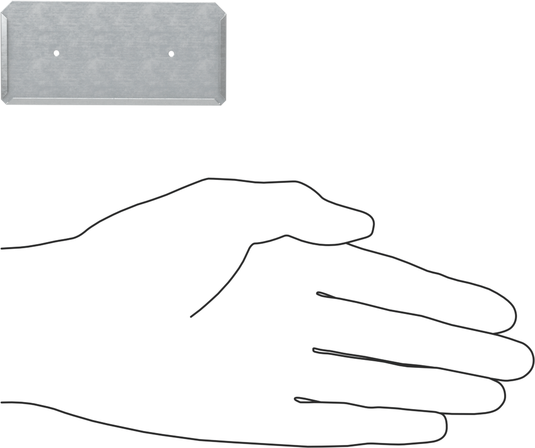 Gümüş Fırçalanmış Alüminyum Etiket Tutucu, Montaj Delikleri ile, Üst Ek Parça, 1-7/16“ Yükseklik x 3-1/16” Genişlik