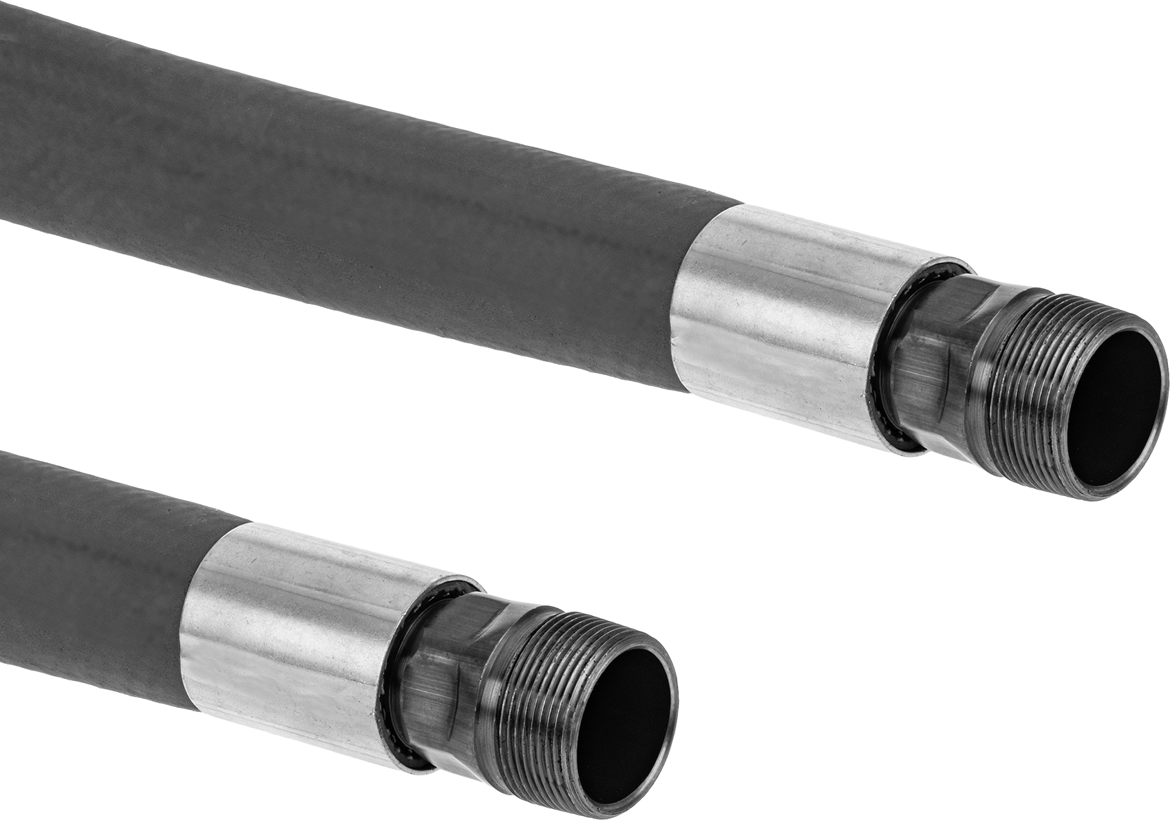 EPDM Kauçuk Hava Hortumu, 1-1/2 x 1-1/2 NPT Pirinç Erkek Bağlantı Parçaları ile