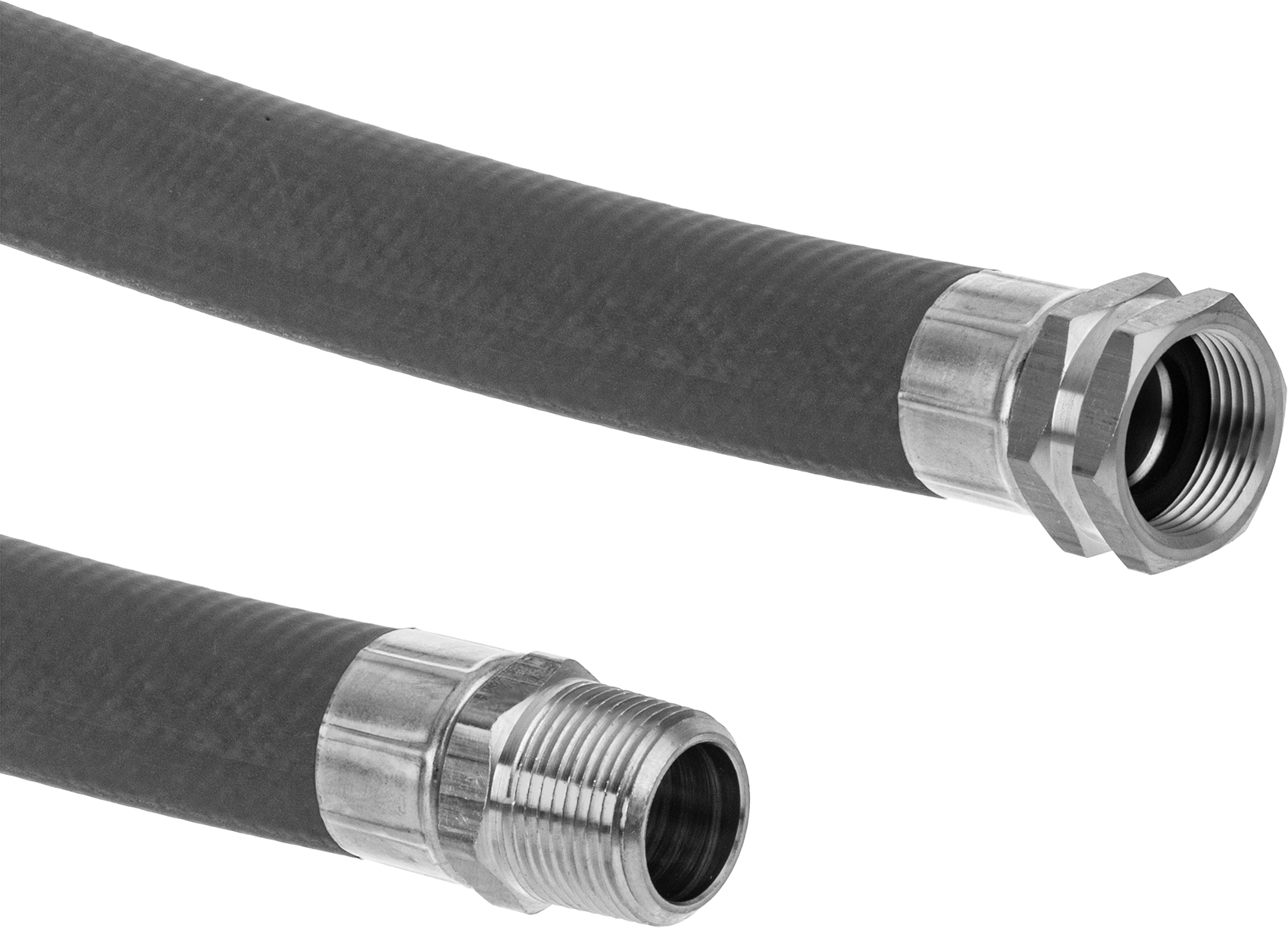 EPDM Kauçuk Hava Hortumu, Pirinç 1 NPTF Erkek x Pirinç 1 NPSM Dişi ile, 300 PSI