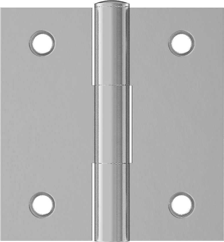 Delikli Gömme Montaj Menteşesi, Çıkarılabilir Pim, Çinko Kaplı Çelik, 1-1/2“ x 11/16” Kanatlar