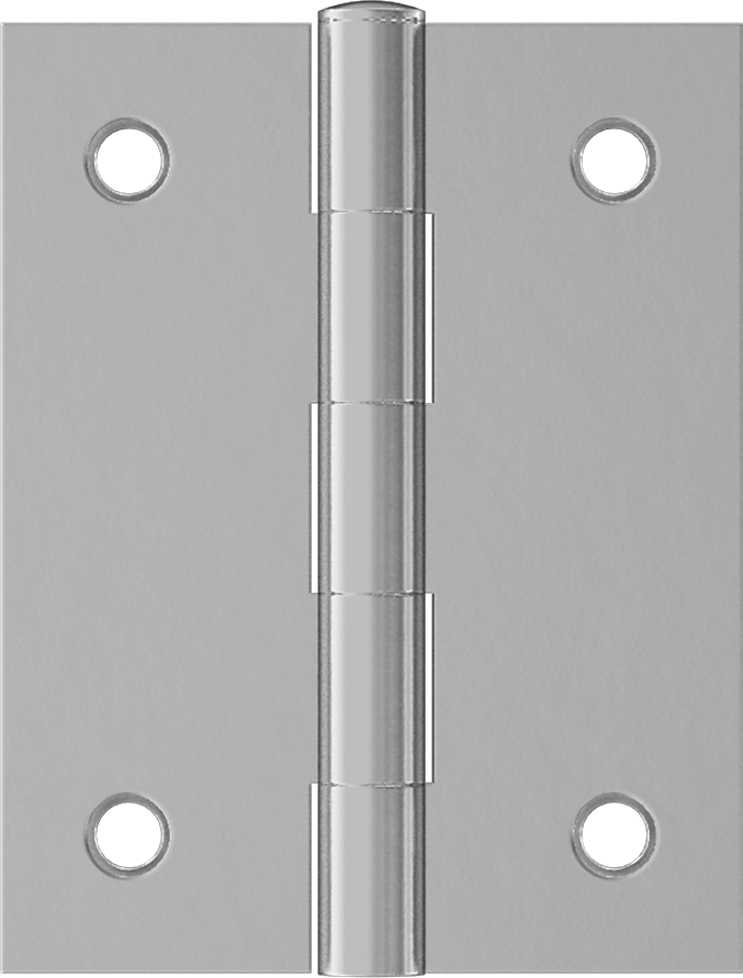 Delikli Gömme Montaj Menteşesi, Çıkarılabilir Pim, Çinko Kaplı Çelik, 2“ x 25/32” Kanatlar