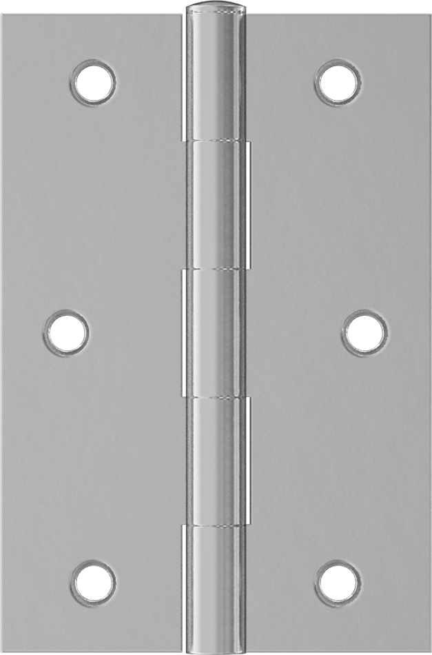 Delikli Gömme Montaj Menteşesi, Çıkarılabilir Pim, Çinko Kaplı Çelik, 2-1/2“ x 7/8” Kanatlar