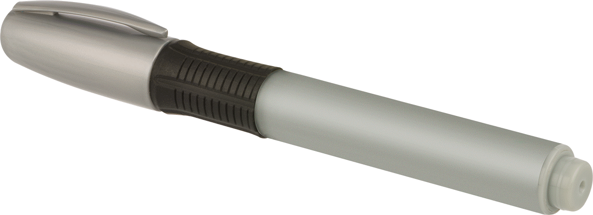 Orta Uçlu Boya Kalemi, Cep Klipsi ile, 2,3 mm strok genişliği, Gümüş