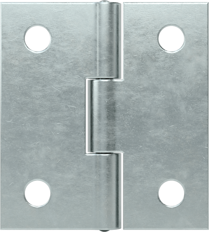 Delikli Gömme Montaj Menteşesi, Çıkarılamayan Pim, Çinko Kaplı Çelik, 1-1/2“ x 11/16” Kanatlar