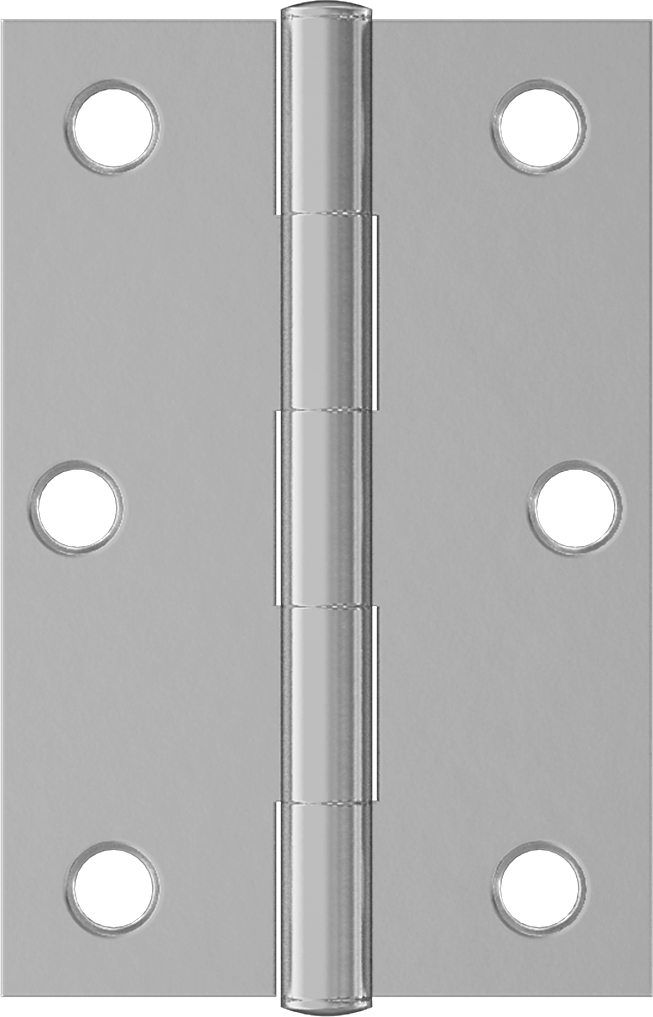 Delikli Gömme Montaj Menteşesi, Çıkarılamayan Pim, Çinko Kaplı Çelik, 3“ x 1” Kapı Kanadı