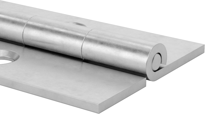 Delikli Piyano Menteşesi, Mat 316 Paslanmaz Çelik, 1-1/4" Toplam Genişlik, 0,245" Mafsal Çapı