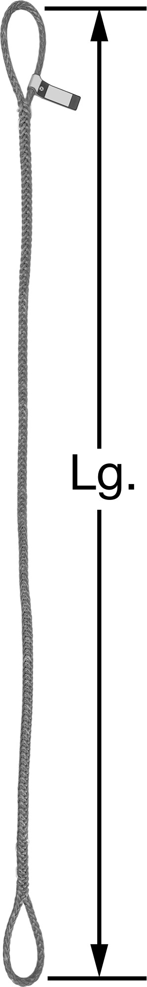 Halat Askı, 1/4" Çap, 8 Fit Uzunluk