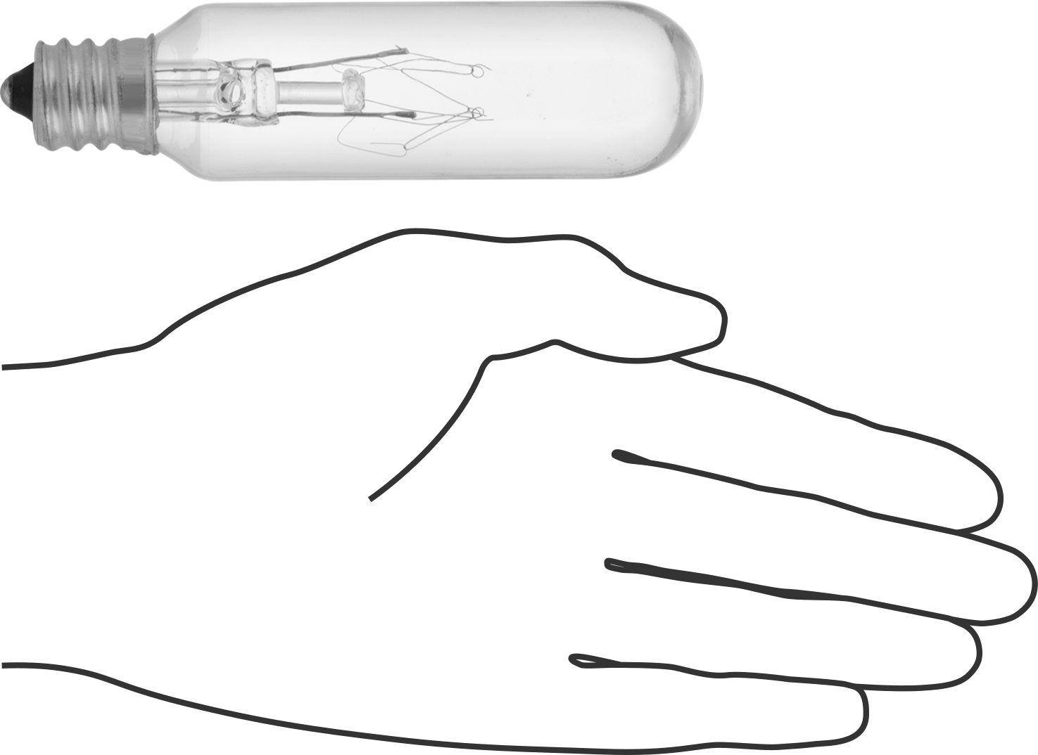 Ampul, T6, Şamdan Tabanı, 120V, 15W, Akkor