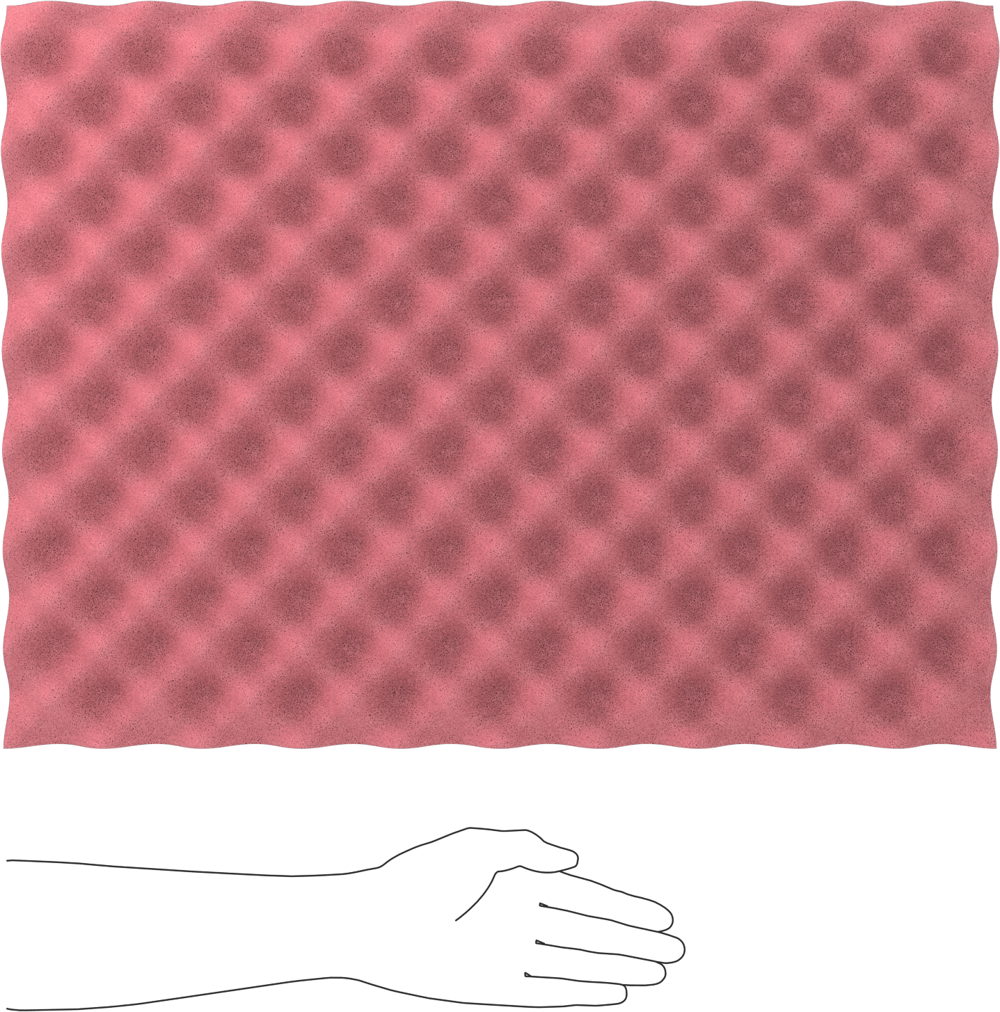 Antistatik Süper Yastıklamalı Yumurta Kasası Levhaları, Poliüretan Köpük, Arka Yüzü Yapışkanlı, 18" x 24" x 2", 2 Parça