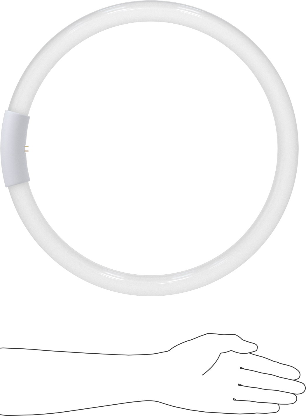 Dairesel Tüp Ampul, T9, 16" Toplam Çap, 2500 Lumens