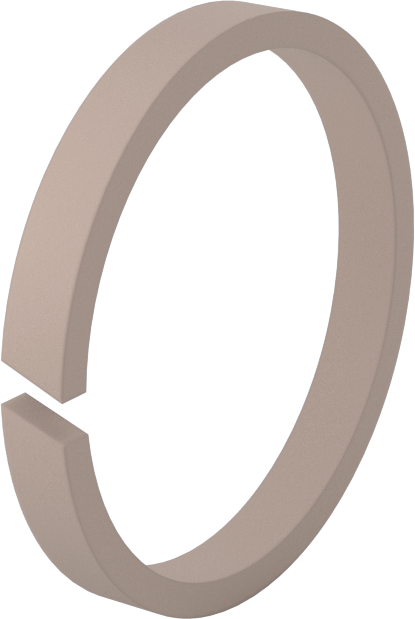 Bronz Dolgulu PTFE Plastik Yüksek Hızlı Aşınma Halkası, 1/4" Oluk Genişliği için, 1,875“ İç Çap x 2,125” Dış Çap x 0,25" Genişlik