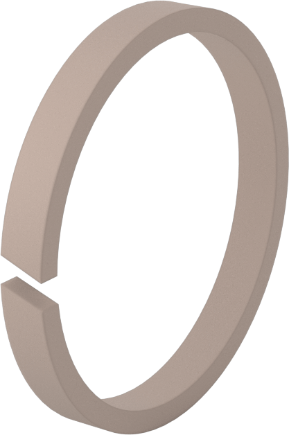 Bronz Dolgulu PTFE Plastik Yüksek Hızlı Aşınma Halkası, 1/4" Oluk Genişliği için, 2“ İç Çap x 2,25” Dış Çap x 0,25" Genişlik