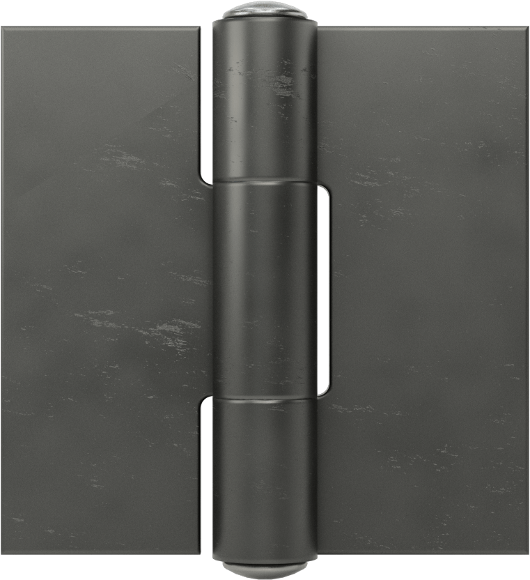 Delikli Olmayan Çelik Menteşe, Çıkarılamayan Pim, 2-1/2“ x 1-1/4” x 0,12" Yapraklar