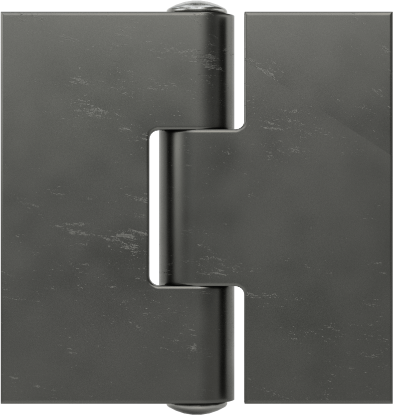 Delikli Olmayan Çelik Menteşe, Çıkarılamayan Pim, 2-1/2“ x 1-1/4” x 0,12" Yapraklar