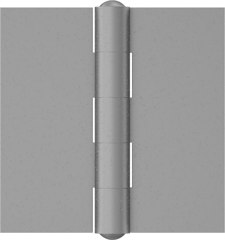 Delikli Olmayan Çelik Menteşe, Çıkarılamayan Pim, 1,5“ x 3/4” Kapı Kanadı, 0,05 inç Kalınlıkta Yaprak