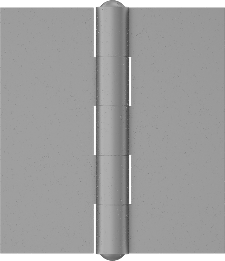 Delikli Olmayan Çelik Menteşe, Çıkarılamayan Pim, 1-1/2“ x 11/16” x 0,047" Kanatlar