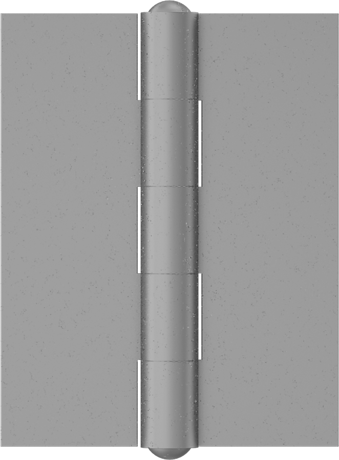Delikli Olmayan Çelik Menteşe, Çıkarılamayan Pim, 2“ x 25/32” x 0,063" Kanatlar