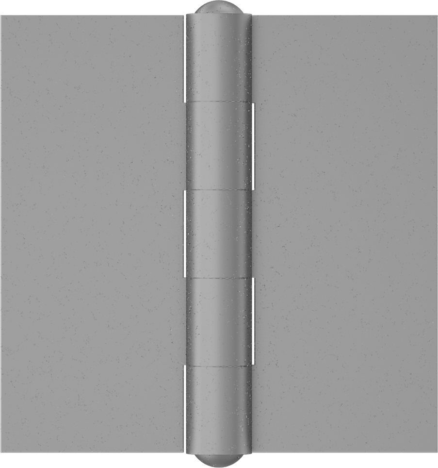 Delikli Olmayan Çelik Menteşe, Çıkarılamayan Pim, 2-1/2“ x 1-1/4” x 0,089" Kanatlar