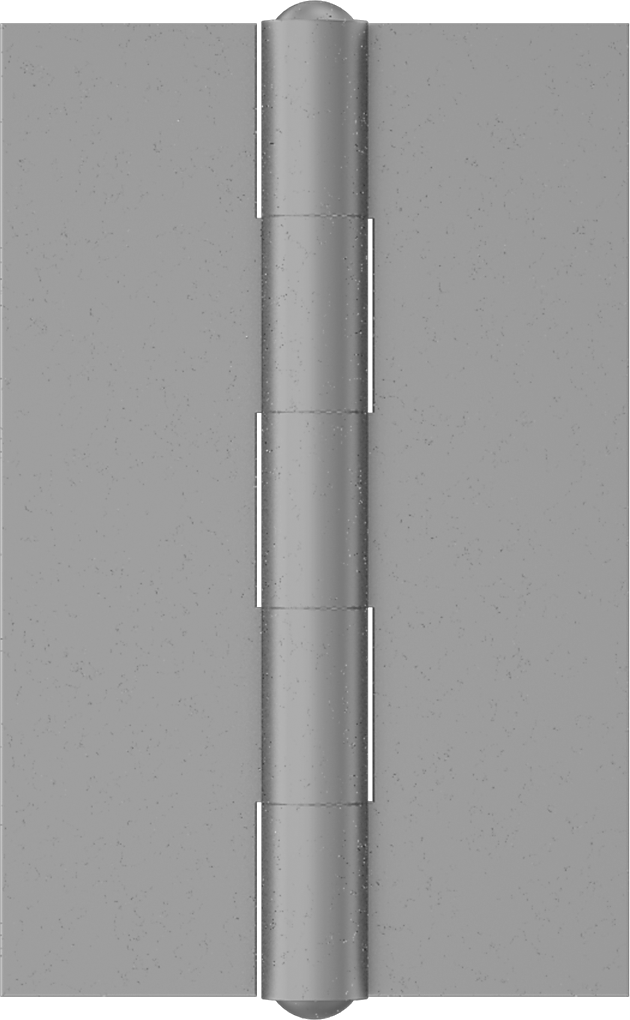 Delikli Olmayan Çelik Menteşe, Çıkarılamayan Pim, 3“ x 31/32” x 0,072" Kanatlar