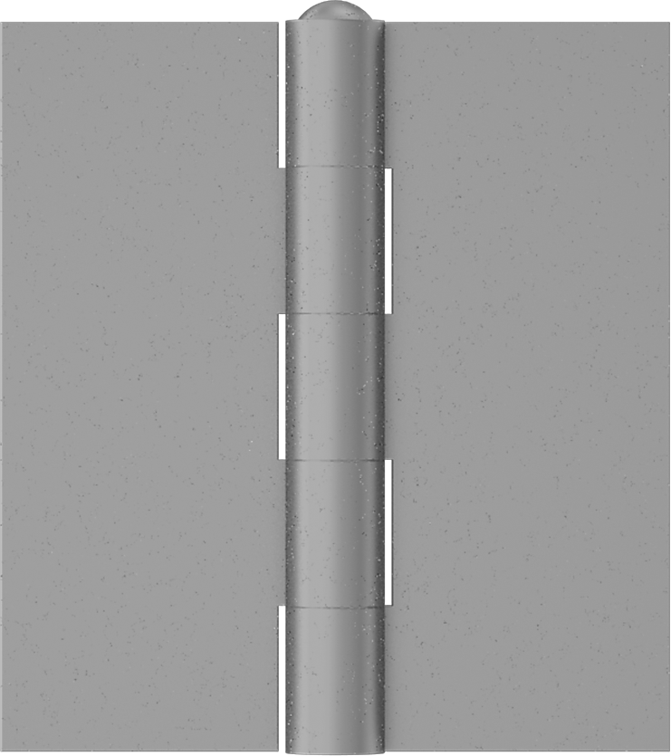 Delikli Olmayan Çelik Menteşe, Çıkarılabilir Pim, 1,5“ x 11/16” Kapı Kanadı, 0,047" Kalın Yaprak