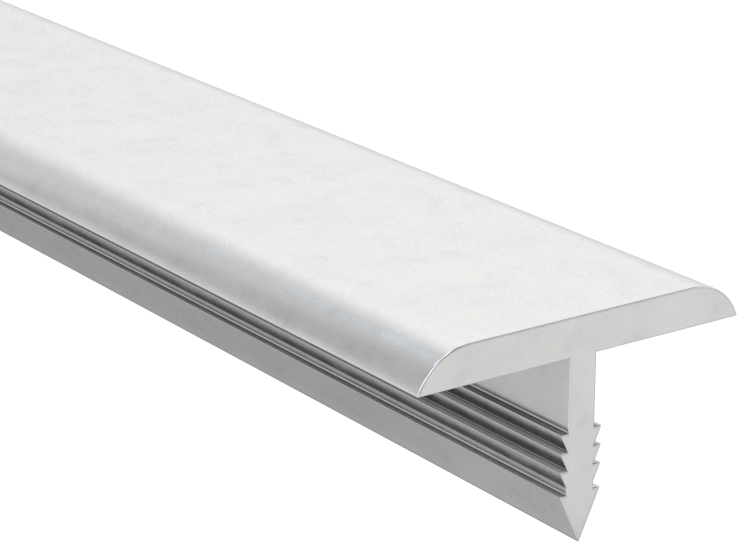 İtme Saplı Alüminyum Kenar Çıtası, 3/4“ Genişlik x 5/64” Dış Yükseklik, 3/8" Gövde Uzunluğu, 3 Fit Uzunluk