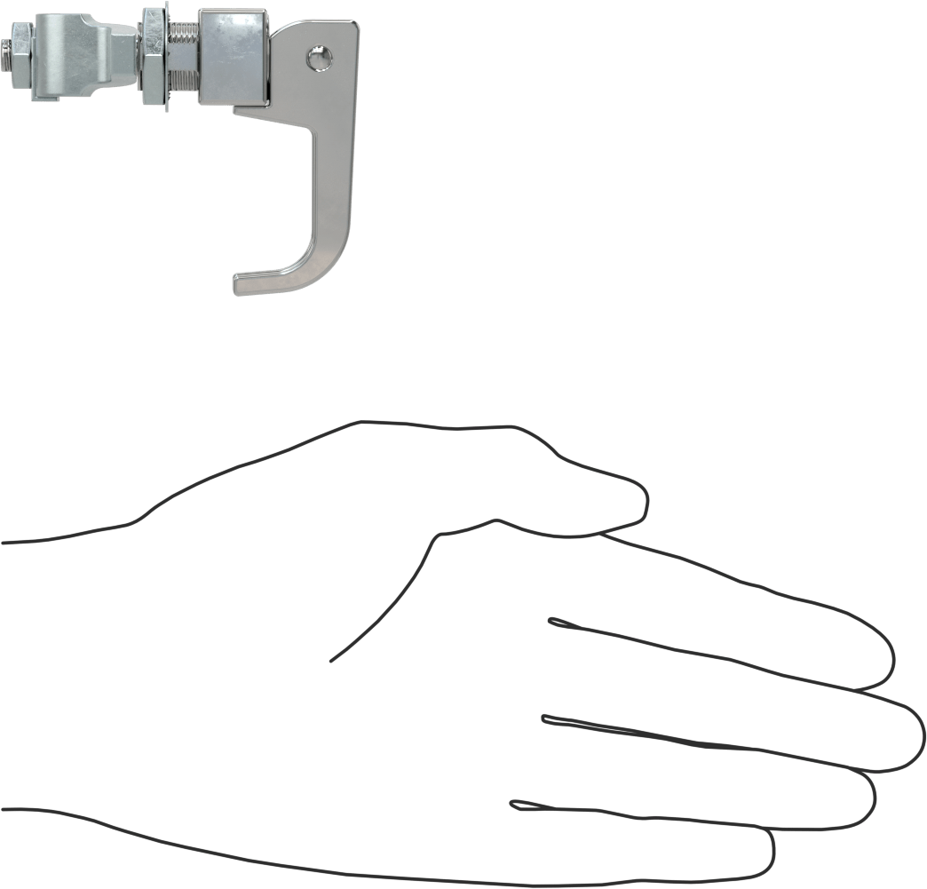 Kaldır ve Çevir Sıkı Tutuşlu Kam Mandalı, L-Saplı, Krom Kaplama, 1/8“- 7/16” Kısa Mandal Mesafesi