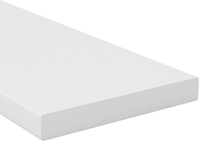 Kimyasallara Dayanıklı Vinil Plastik Yapıştırmalı Kenar Çıtası, 15/16“ Genişlik x 1/8” Dış Yükseklik