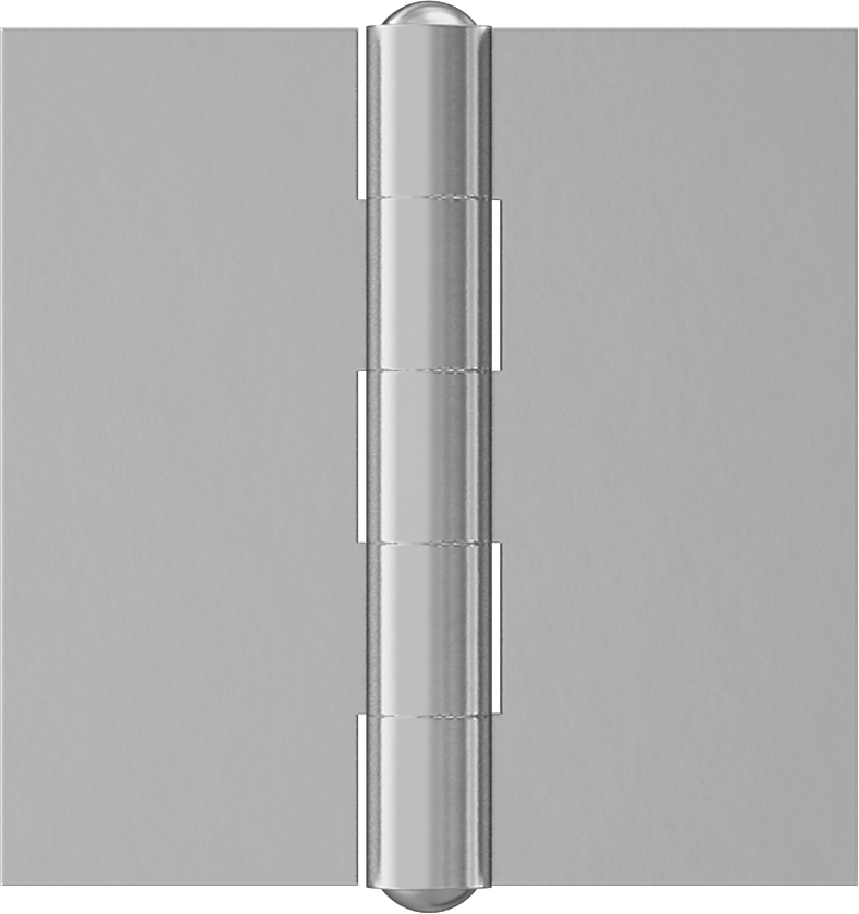 Delikli Olmayan 304 Paslanmaz Çelik Menteşe, Çıkarılamayan Pim, 1,5“ x 3/4” Yapraklar, 0,050" Kalınlıkta Yaprak