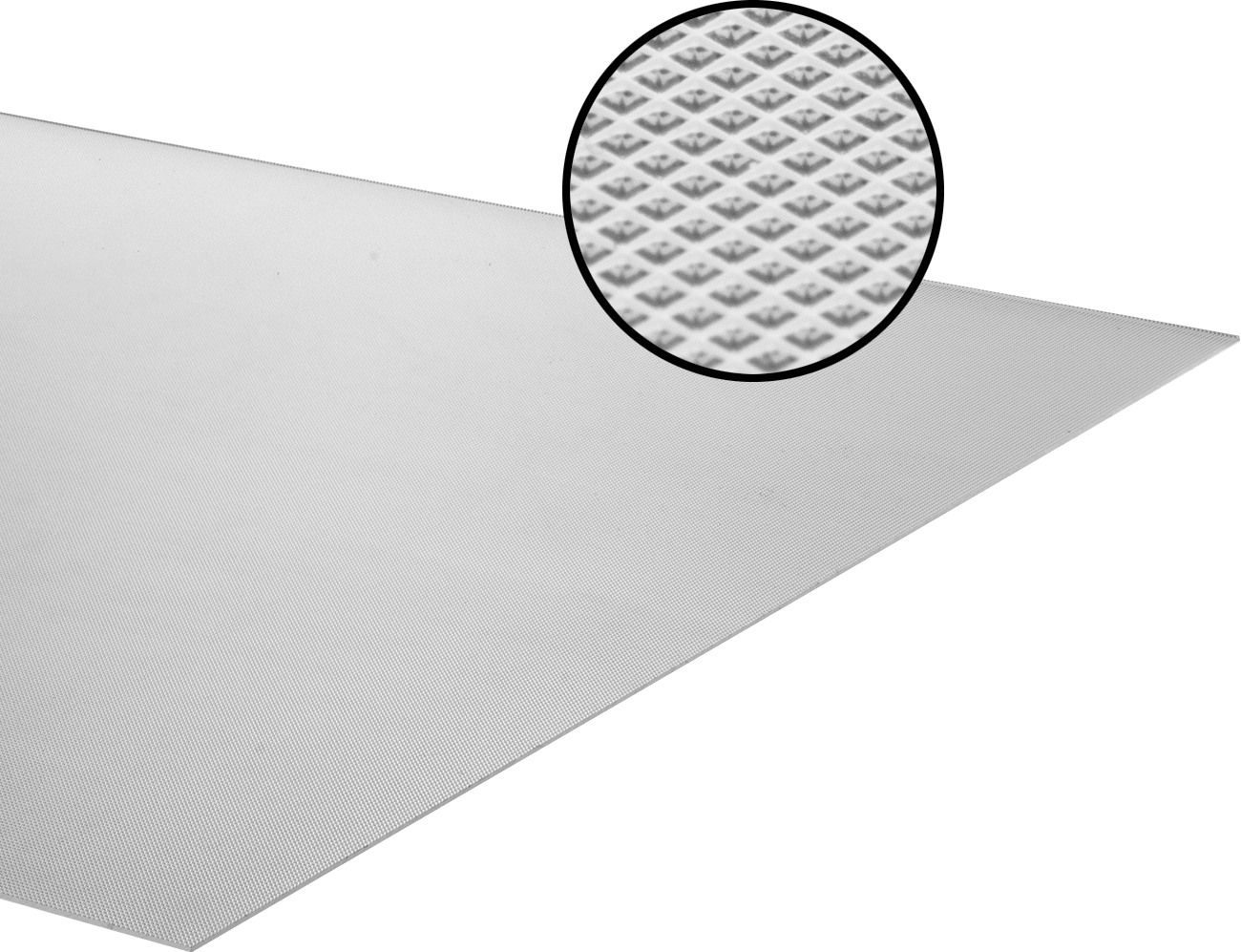 LED ve Floresan Tavan Işıkları için Lens, Mikroprizmatik Desenli Katı, 4 Fit Uzunluk