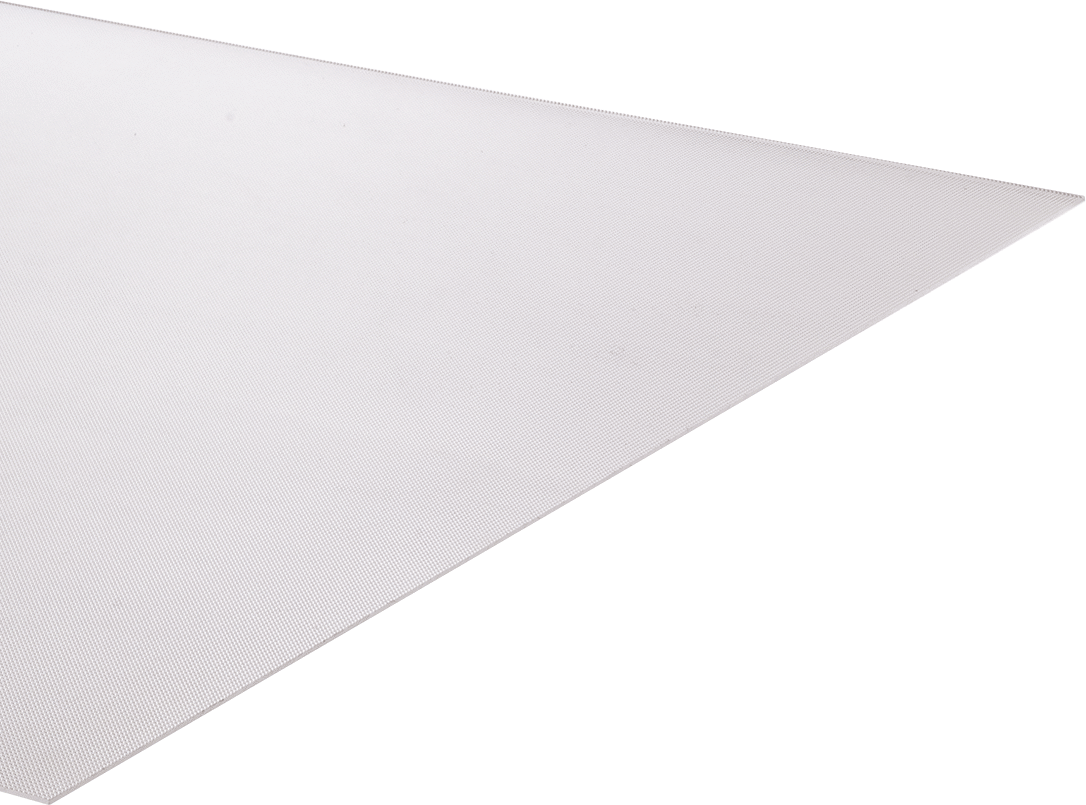 LED ve Floresan Tavan Işıkları için Lens, Mikroprizmatik Desenli Katı, 4 Fit Uzunluk