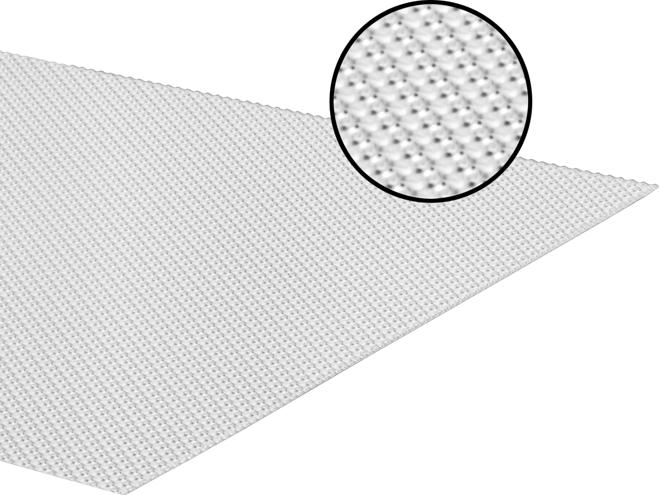 LED ve Floresan Tavan Işıkları için Lens, Prizmatik Desenli Katı, 4 Fit Uzunluk x 2 Fit Genişlik