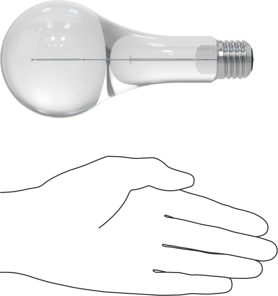 Vidalı Taban Ampul, Yüksek Sıcaklık, Armut, 300W, 3600 Lumens