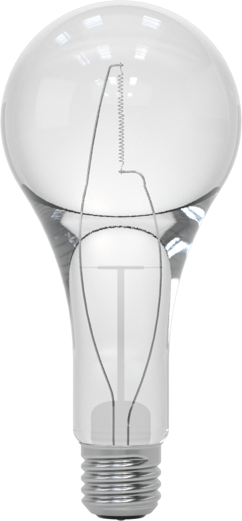 Vidalı Taban Ampul, Yüksek Sıcaklık, Armut, 300W, 3600 Lumens