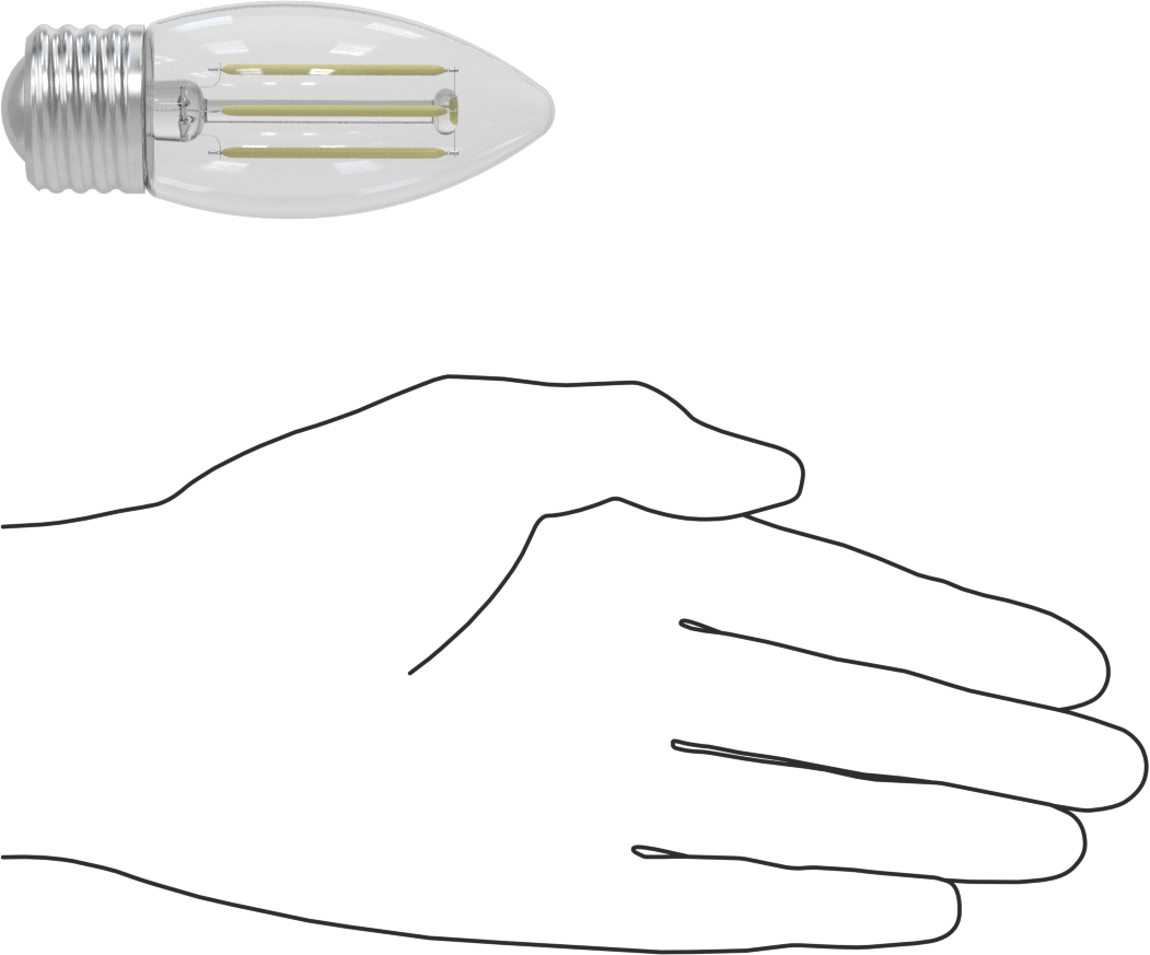 Vidalı Taban Ampul, B10, 120V, 60W Eşdeğeri, LED
