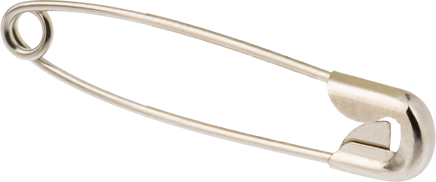 Güvenlik Pimleri, 1-1/2" Toplam Uzunluk, Paketlendiğinde Kapalı